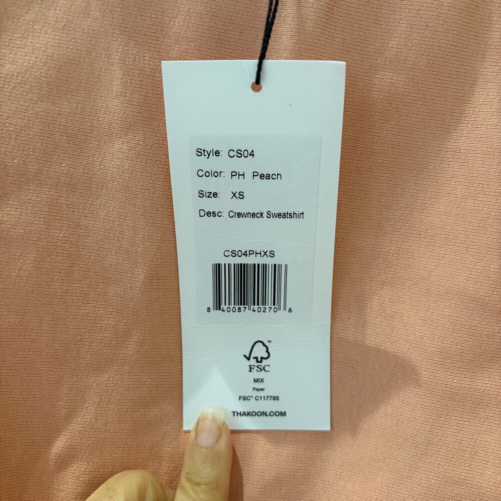 Thakoon Orange crewneck sweatshirt Size XS NWT - Picture 5 of 6